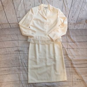 Elegant Cream Skirt Set